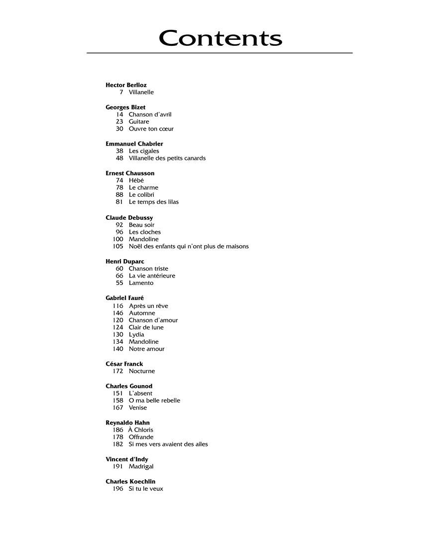 French Song Anthology