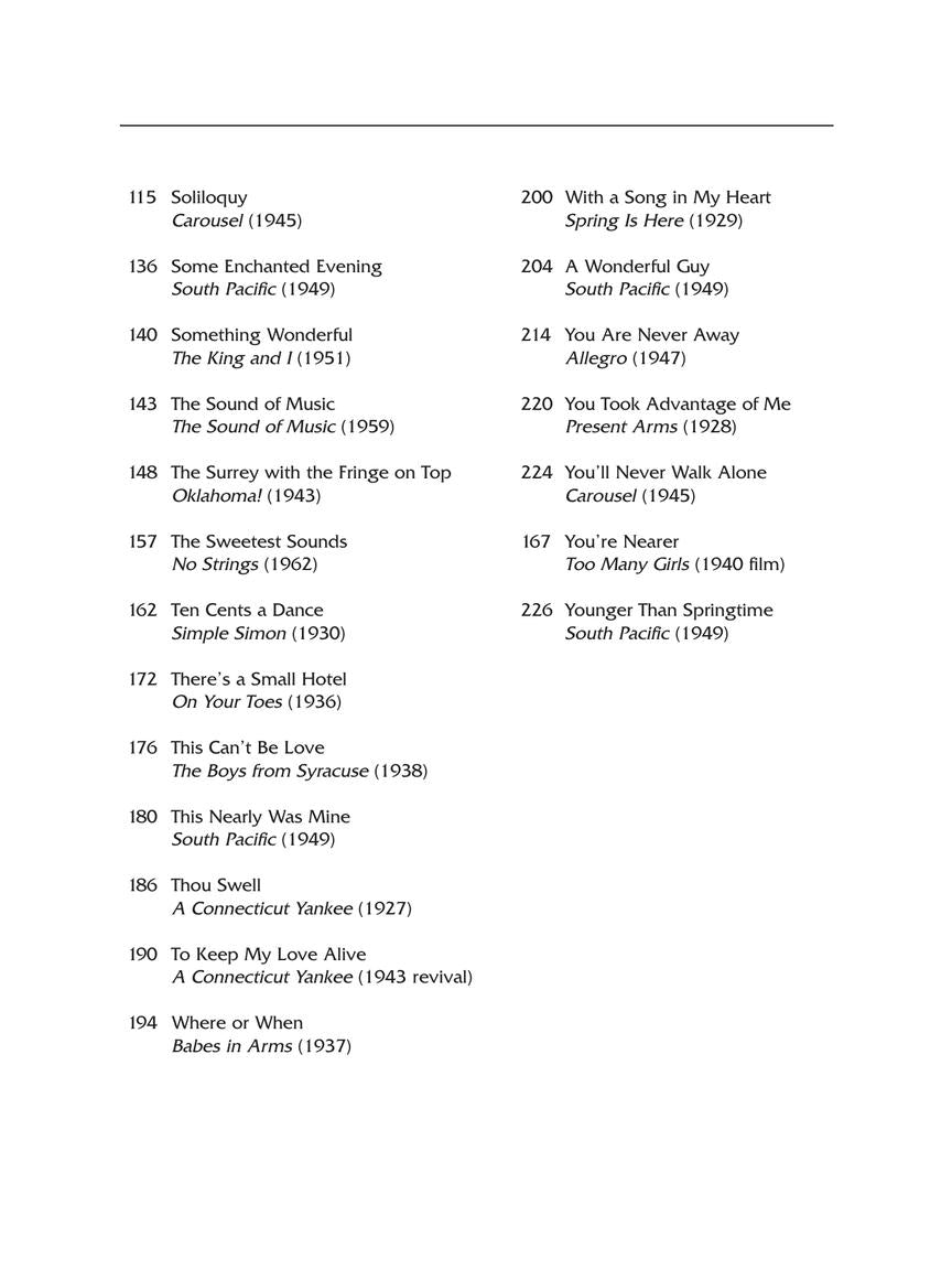 Rodgers The Songs of Richard Rodgers Low Voice