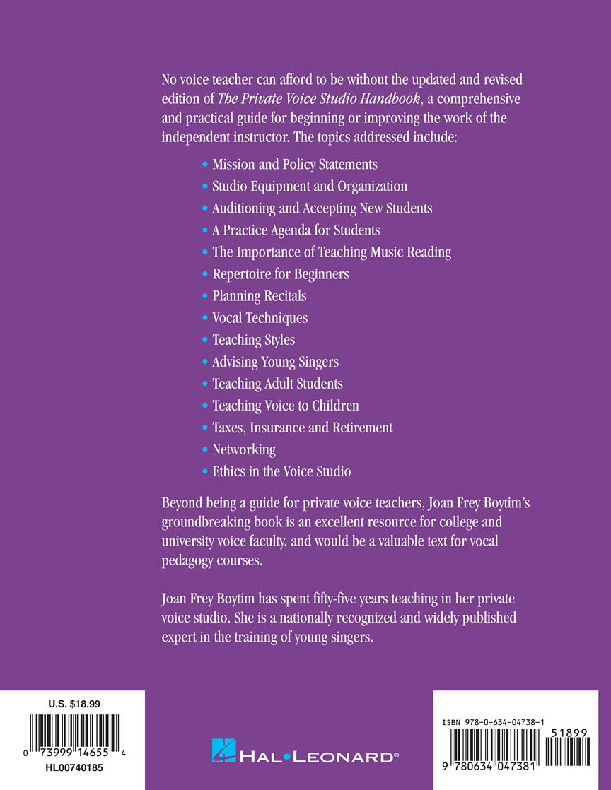 Private Voice Studio Handbook