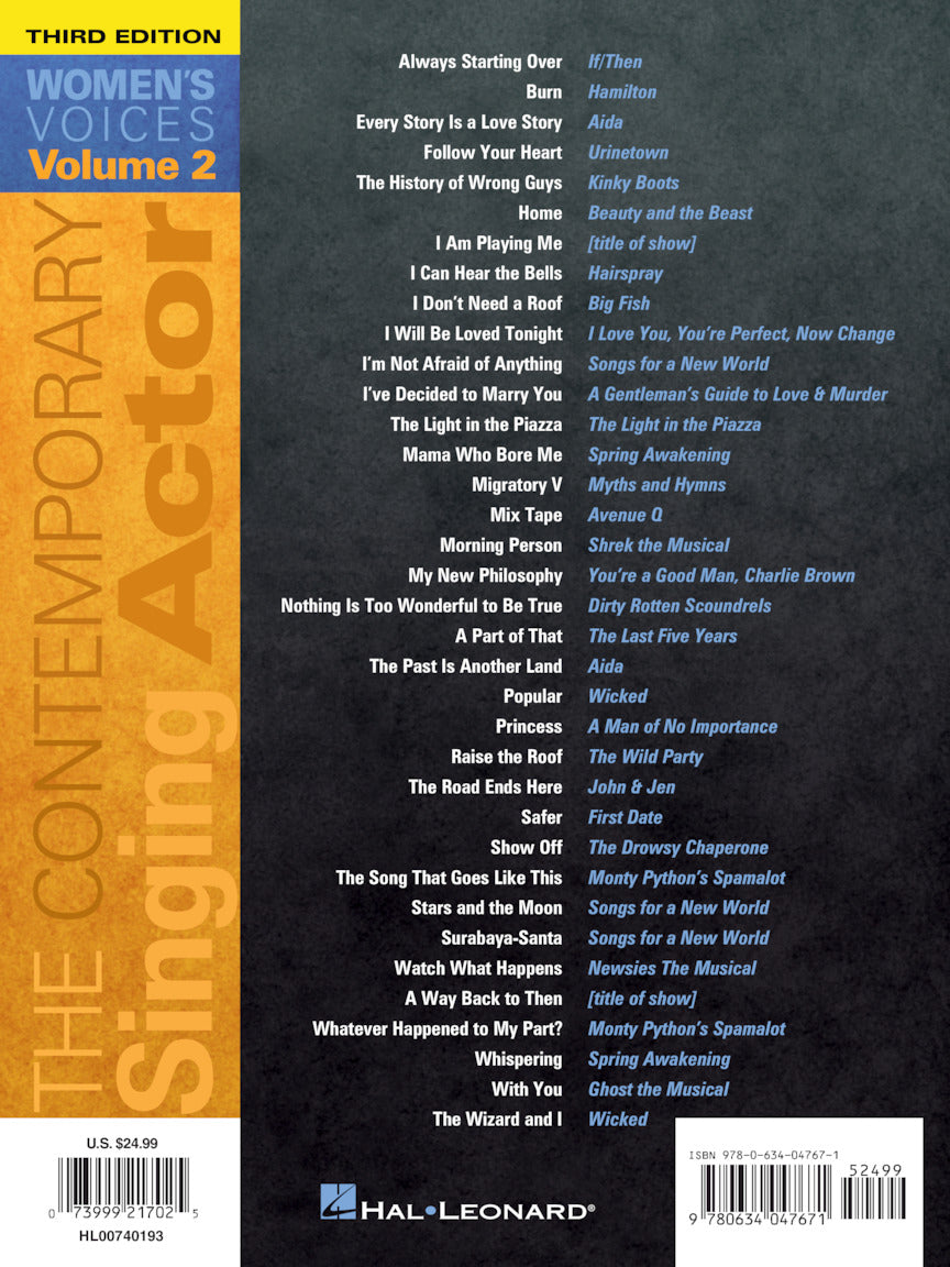 Contemporary Singing Actor Volume 2 Women's Voices Third Edition