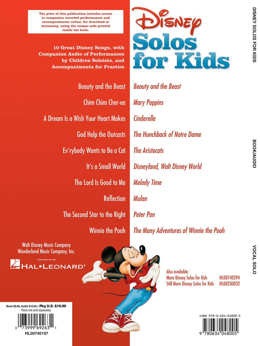 Disney Solos for Kids - Piano/Vocal