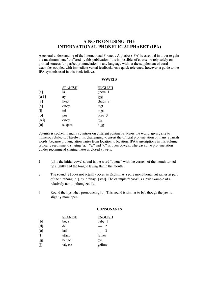 Favorite Spanish Art Songs High Voice