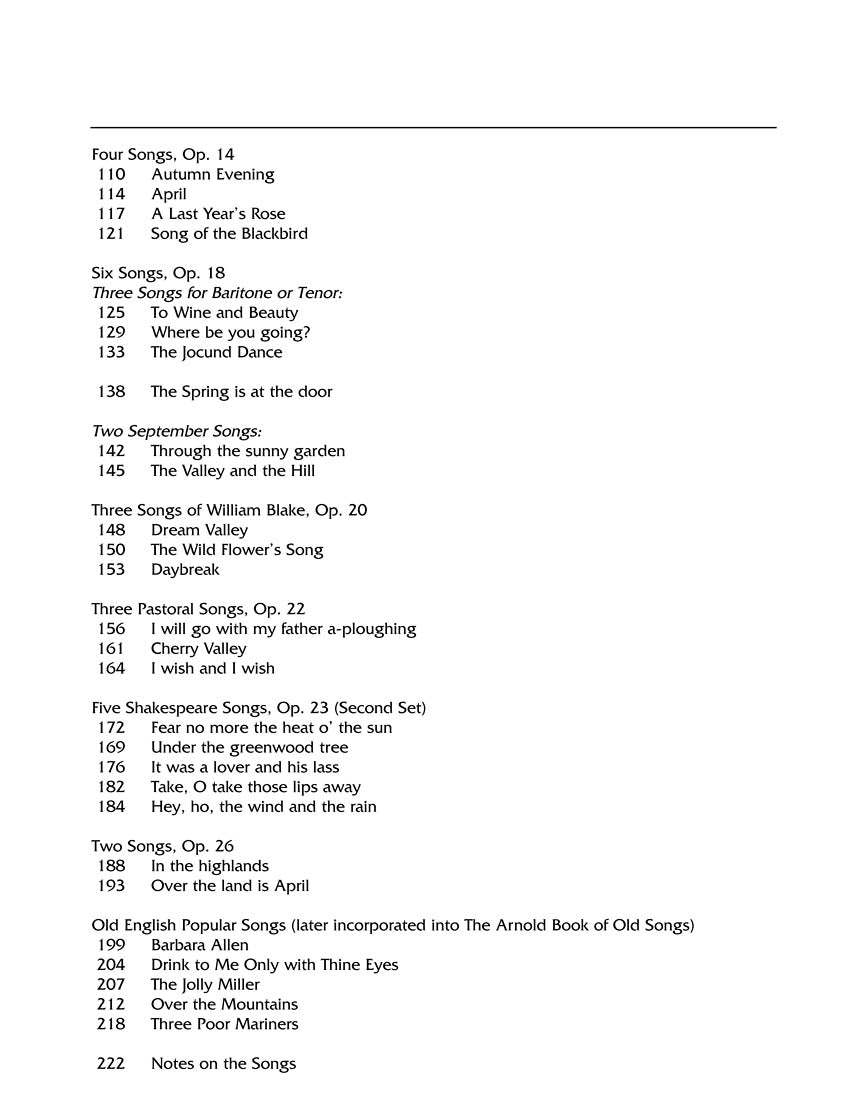 Quilter, Roger - 55 Songs - High Voice