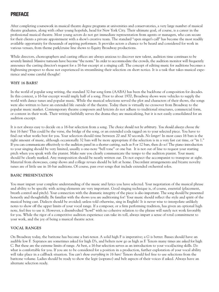 Sixteen-Bar Theatre Audition