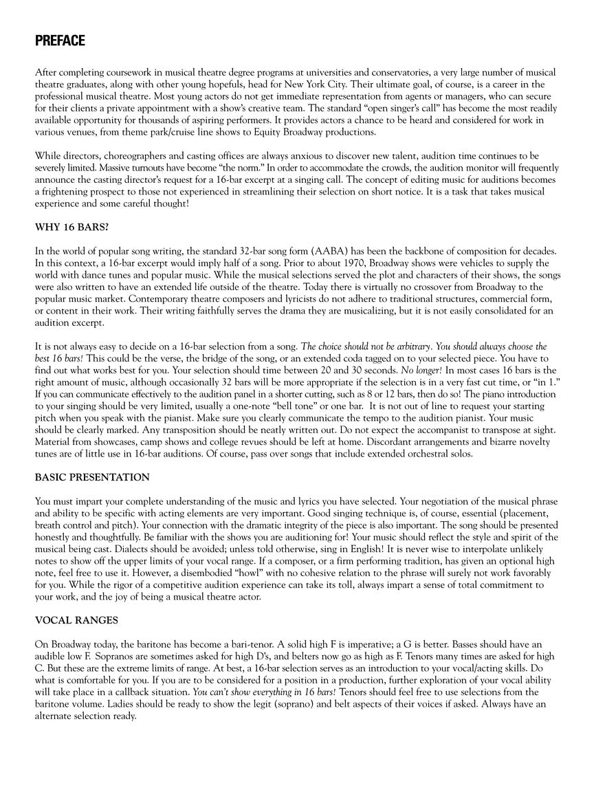 Sixteen-Bar Theatre Audition