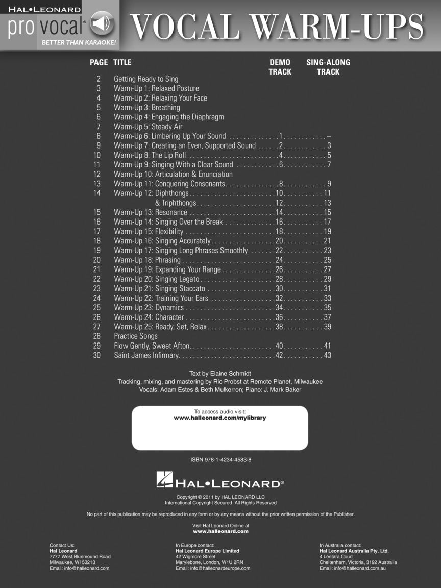 Vocal Warm-Ups - Pro Vocal Series