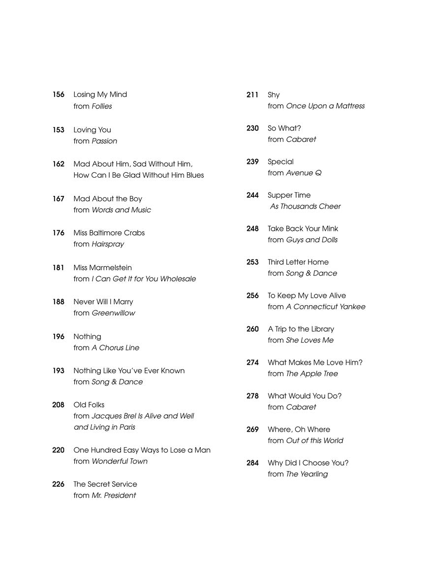 Actor's Songbook Women's Edition Second Edition