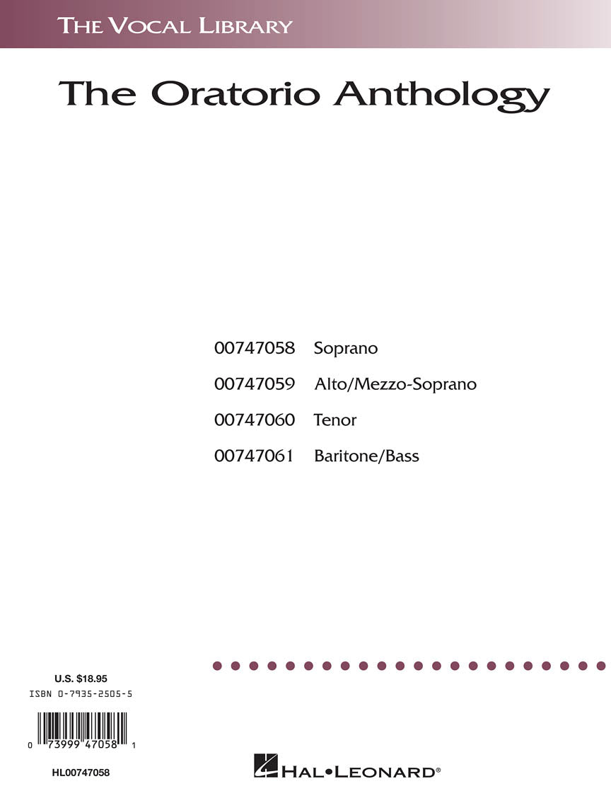 Oratorio Anthology, The - Soprano