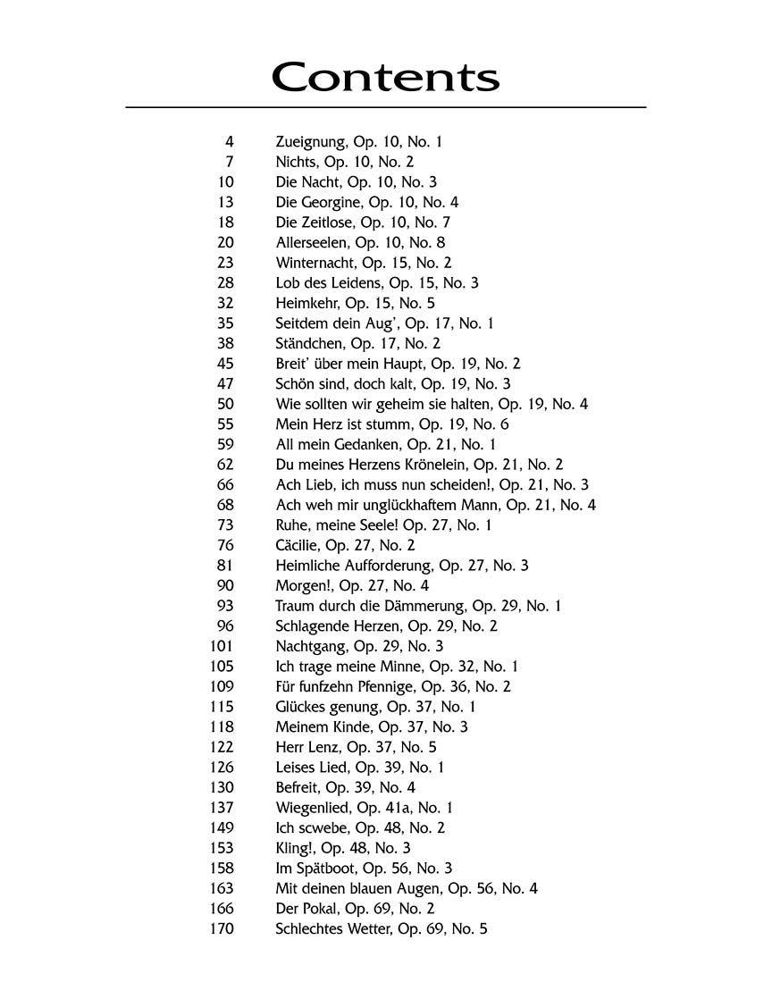 Strauss, Richard: 40 Songs Medium/Low Voice