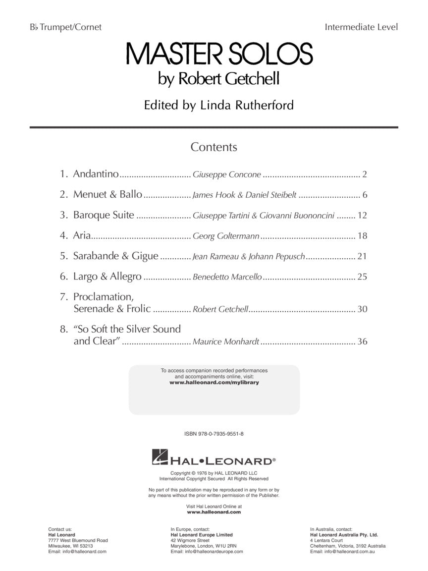Master Solos Intermediate Level - Trumpet
