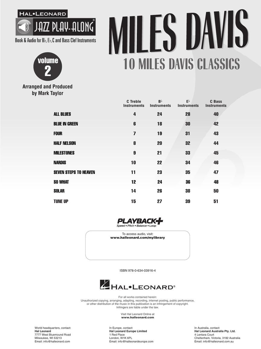 Davis, Miles - Jazz Play Along, Vol. 2