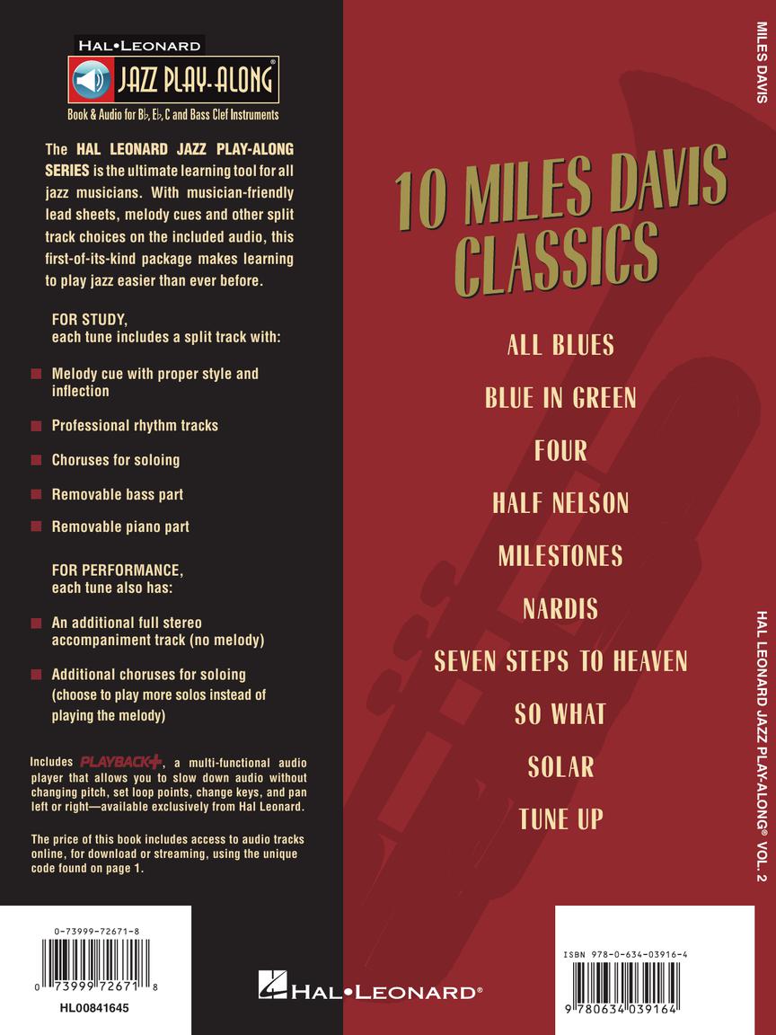Davis, Miles - Jazz Play Along, Vol. 2