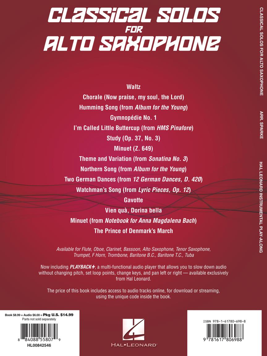 Classical Solos for Alto Saxophone - 15 Easy Solos for Contest and Performance