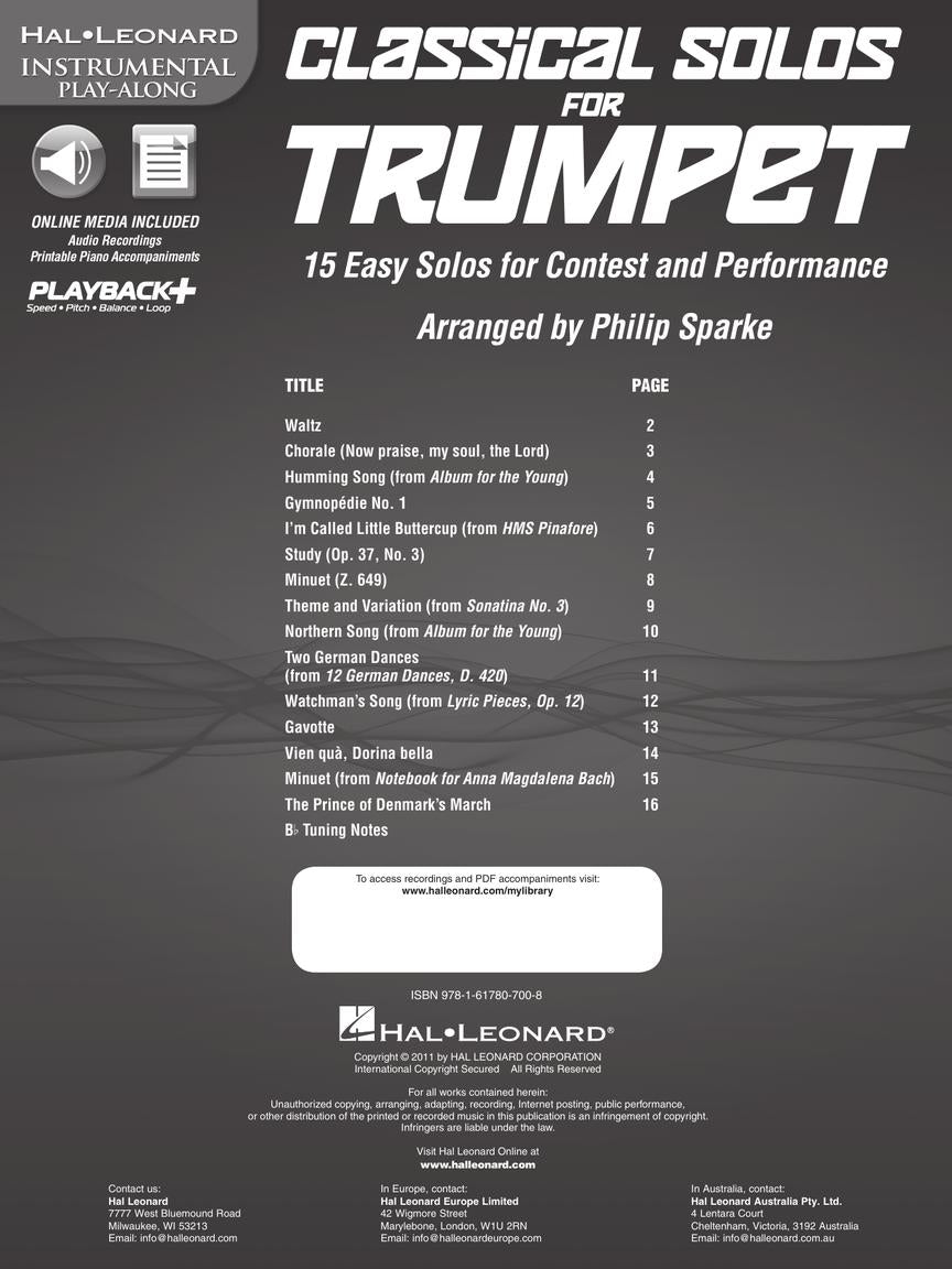 Classical Solos for Trumpet - 15 Easy Solos for Contest and Performance