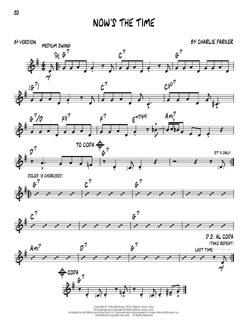 Parker, Charlie - Jazz Play Along Series, Vol. 26