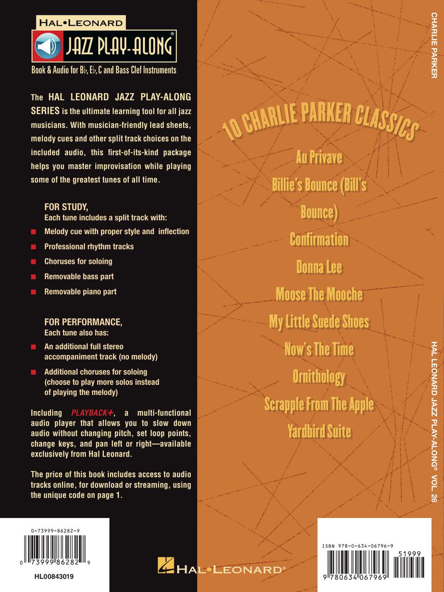 Parker, Charlie - Jazz Play Along Series, Vol. 26