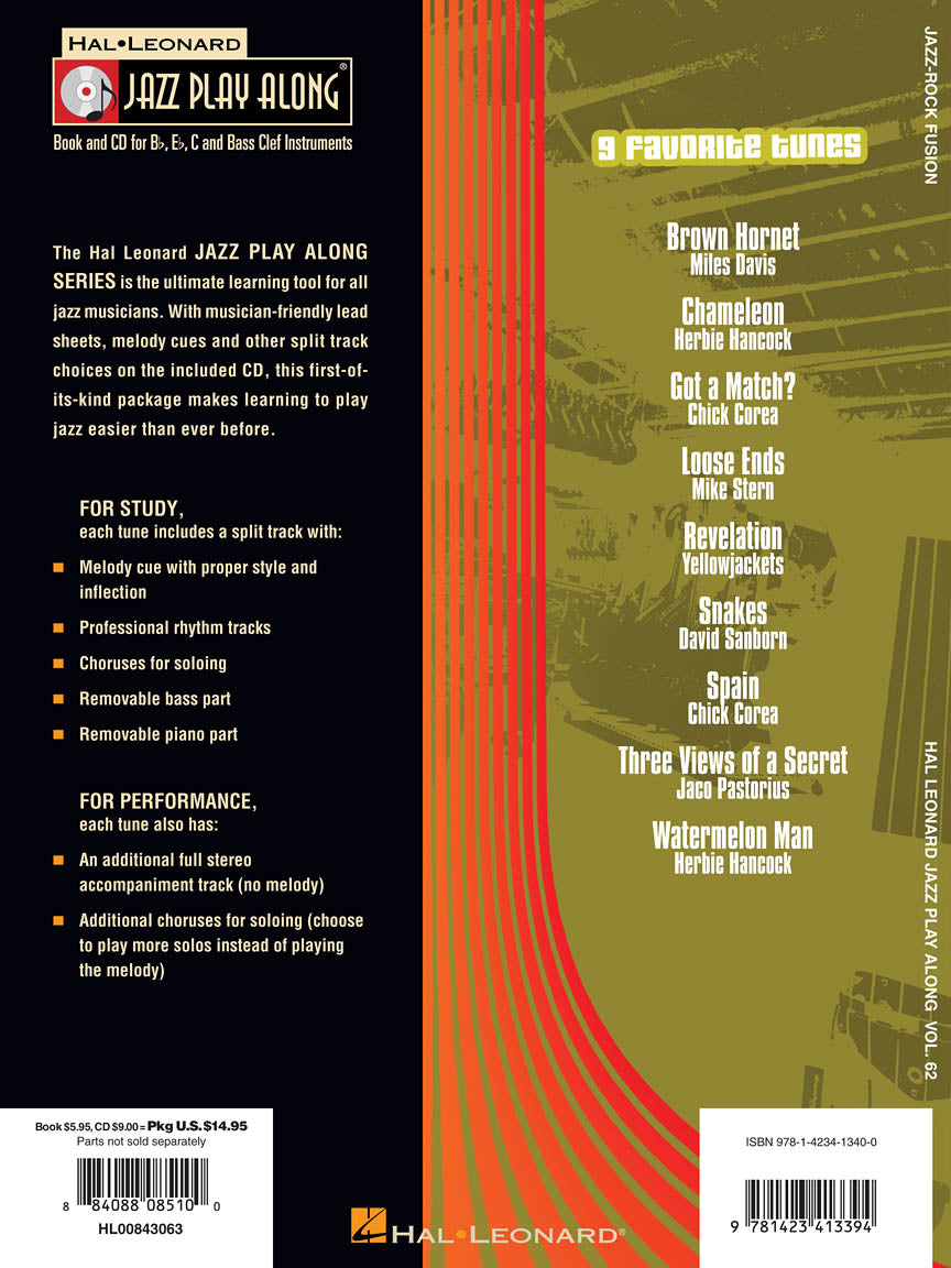 Jazz-Rock Fusion - Jazz Play-Along Volume 62