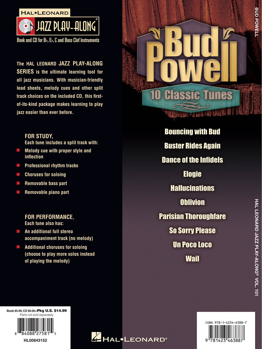 Powell, Bud - Jazz Play-Along Volume 101