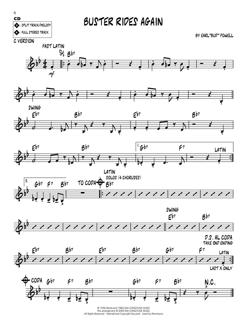 Powell, Bud - Jazz Play-Along Volume 101