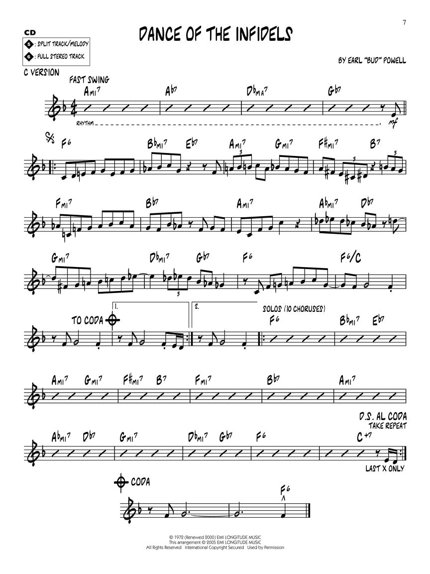 Powell, Bud - Jazz Play-Along Volume 101