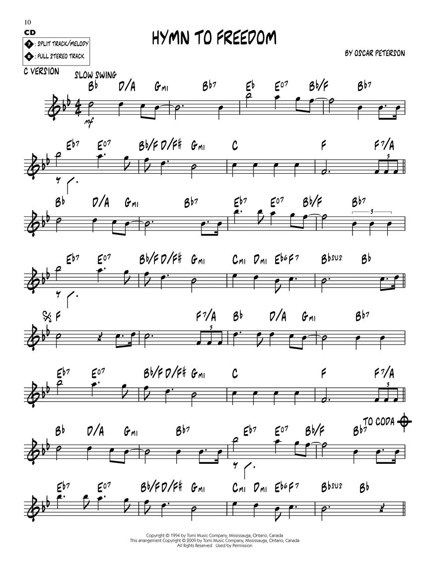 Peterson, Oscar - Jazz Play-Along Vol. 109