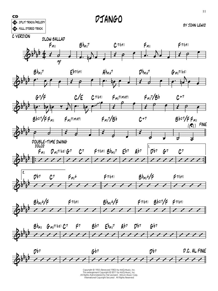 Modern Jazz Quartet - Classics - Jazz Play-Along Vol. 151