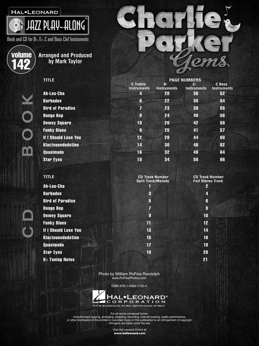 Parker, Charlie - Gems: Jazz Play-Along Series Vol. 142