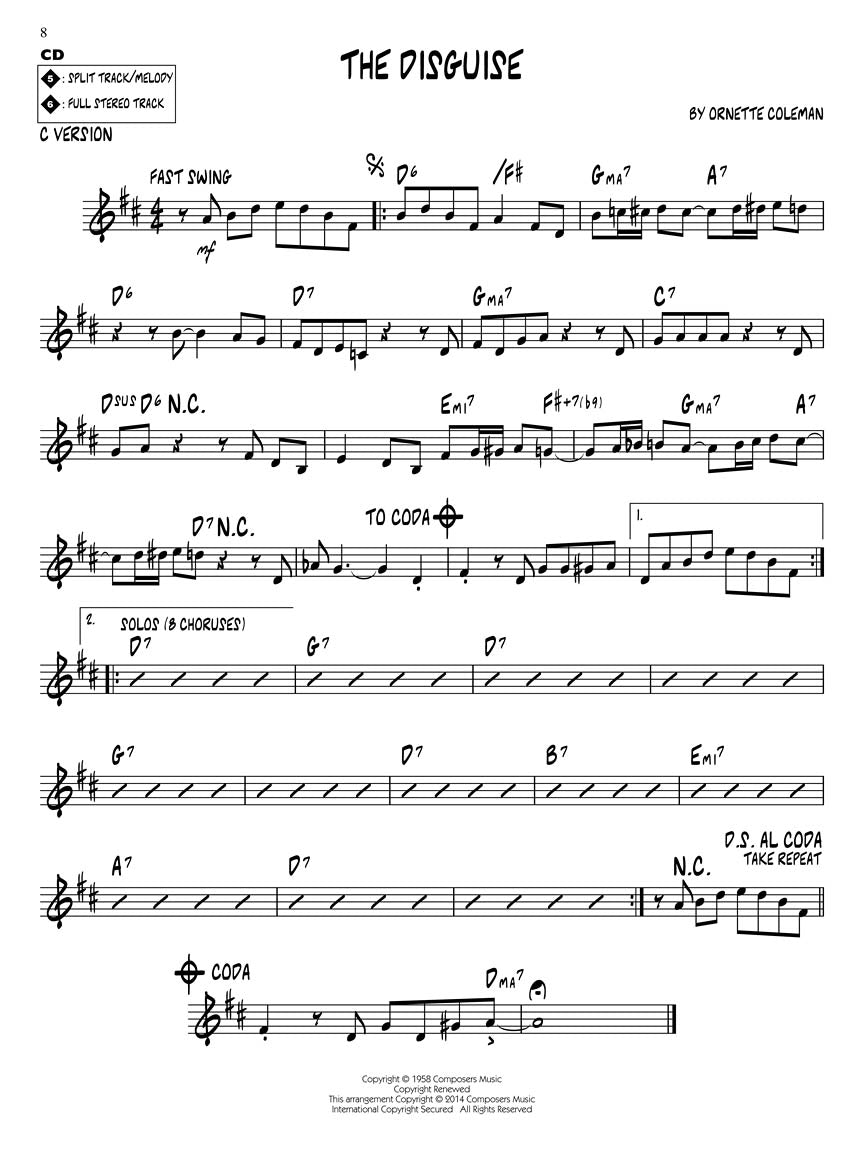 Coleman, Ornette - Jazz Play-Along Vol. 166