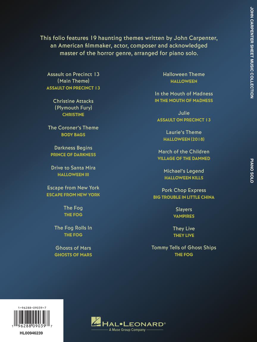 John Carpenter Sheet Music Collection