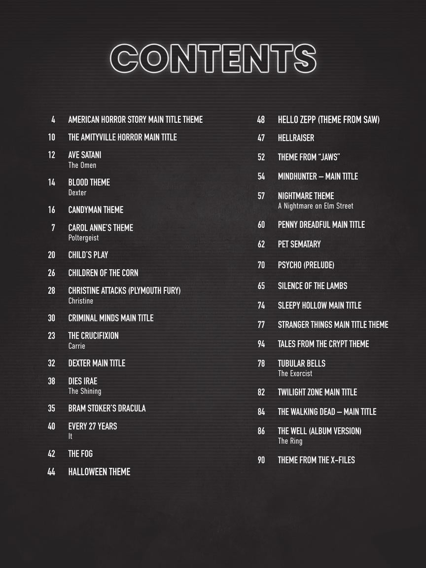 Horror Music 34 Themes from Movies and TV
