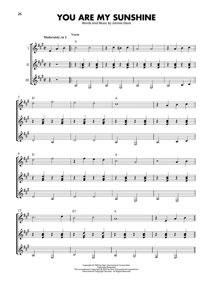 First Popular Songs 15 Songs Arranged for Three or More Guitarists