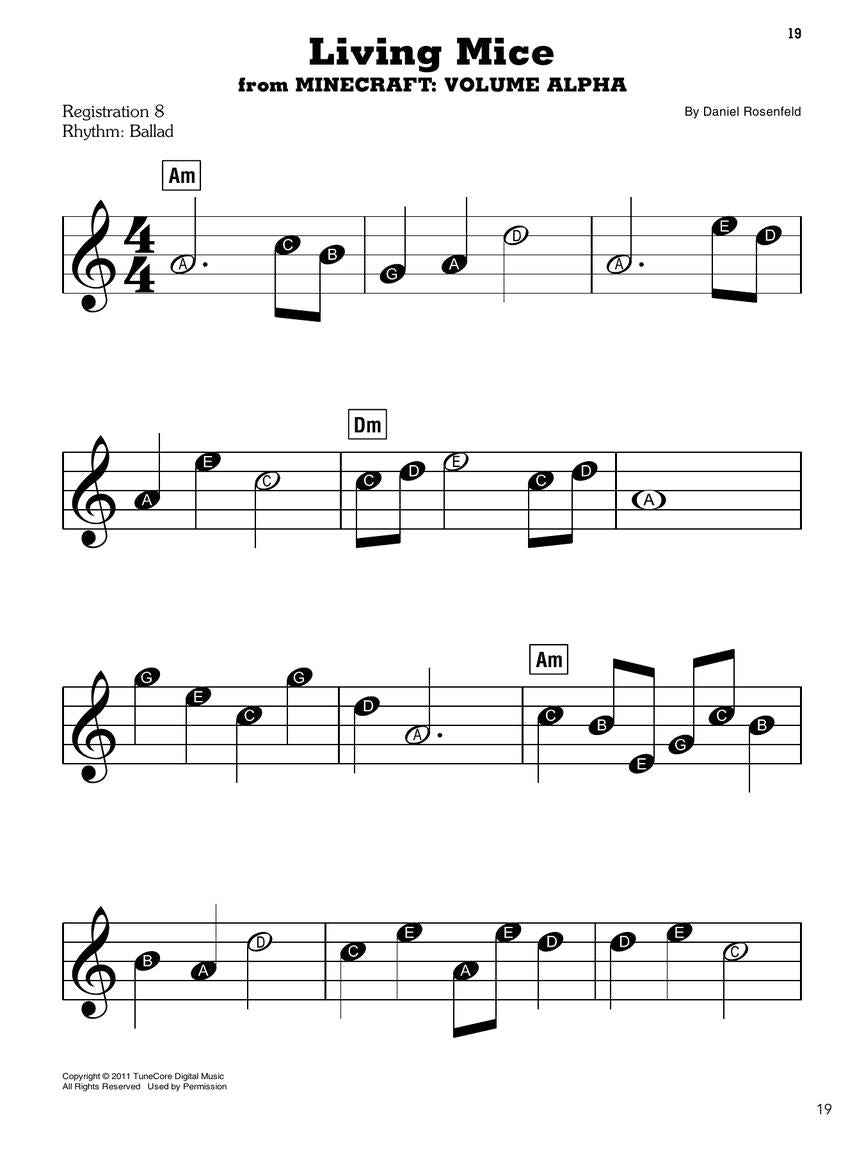 Rosenfeld Music from the Video Game Series Minecraft E-Z Play Today #81