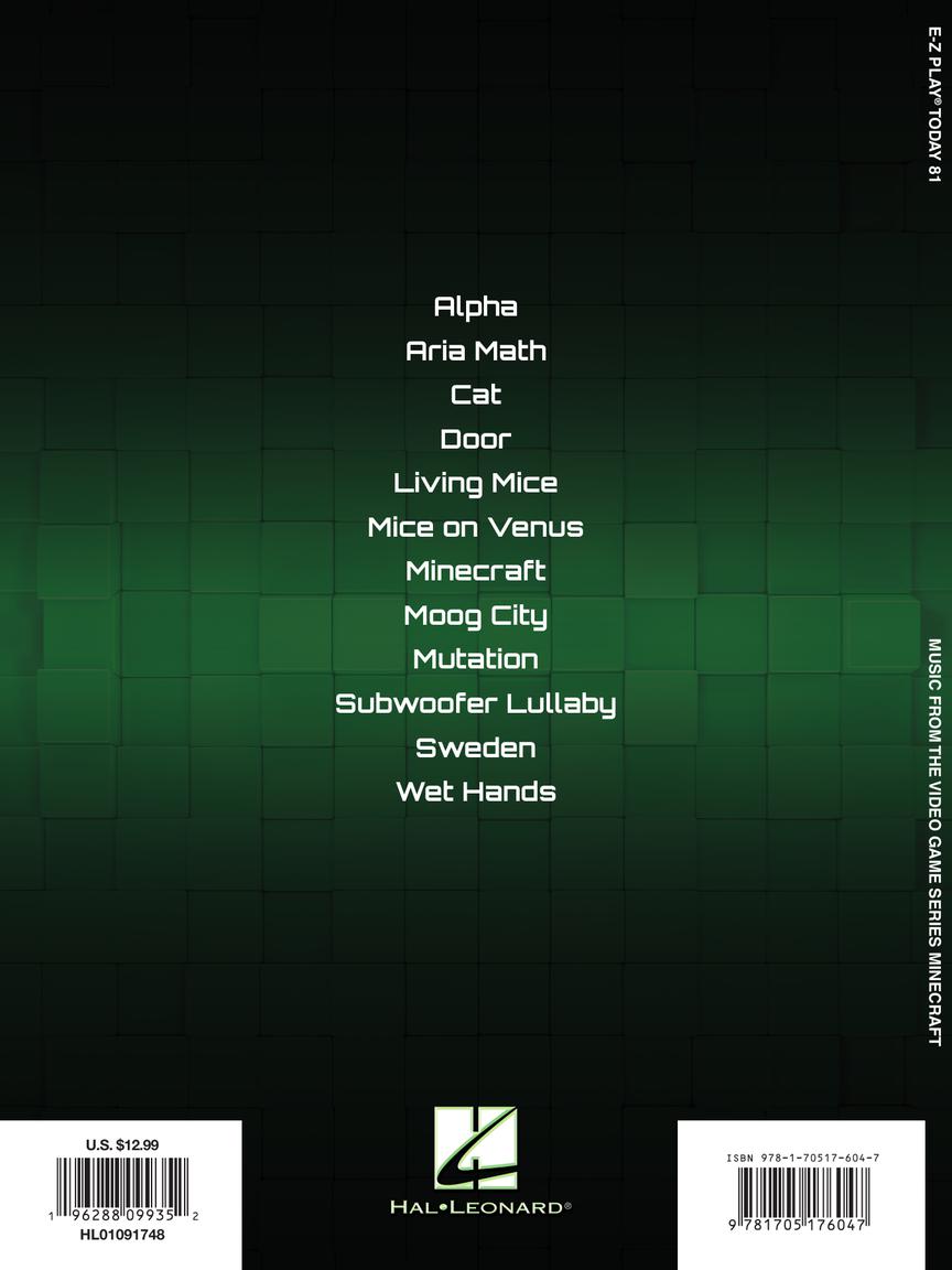 Rosenfeld Music from the Video Game Series Minecraft E-Z Play Today #81