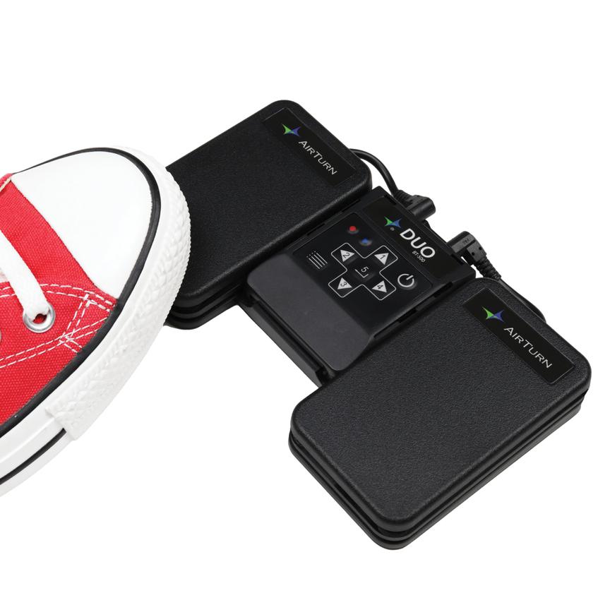 Airturn Duo 500 - Dual Wireless Pedal Controller With Removable Bluetooth Handheld Remote
