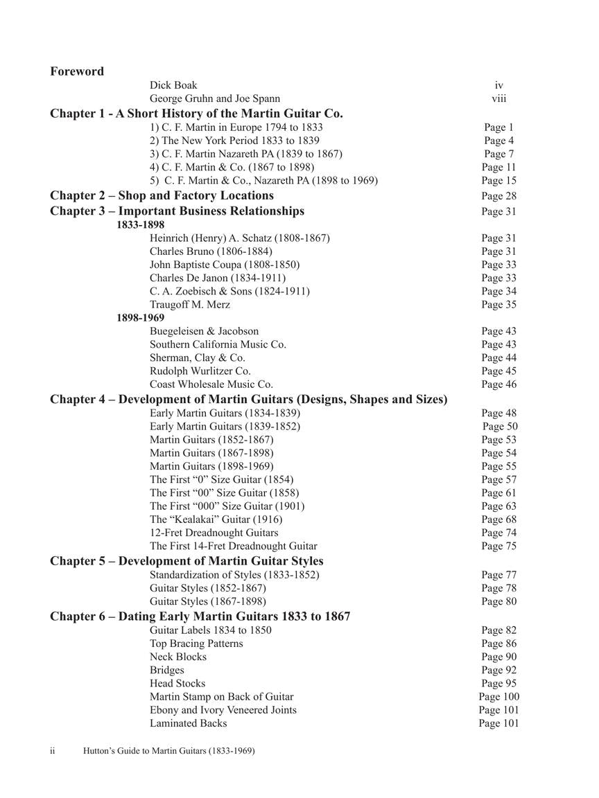 Hutton's Guide to Martin Guitars: 1833-1969