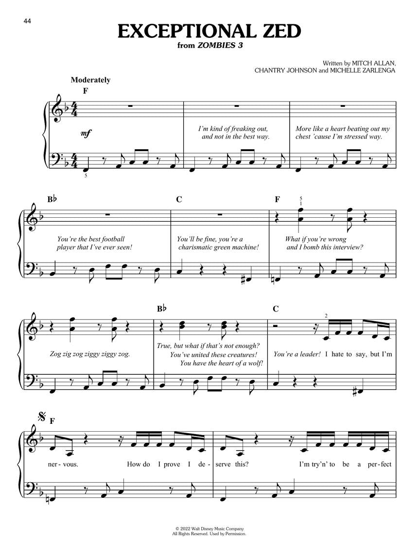 Zombies Easy Piano Collection