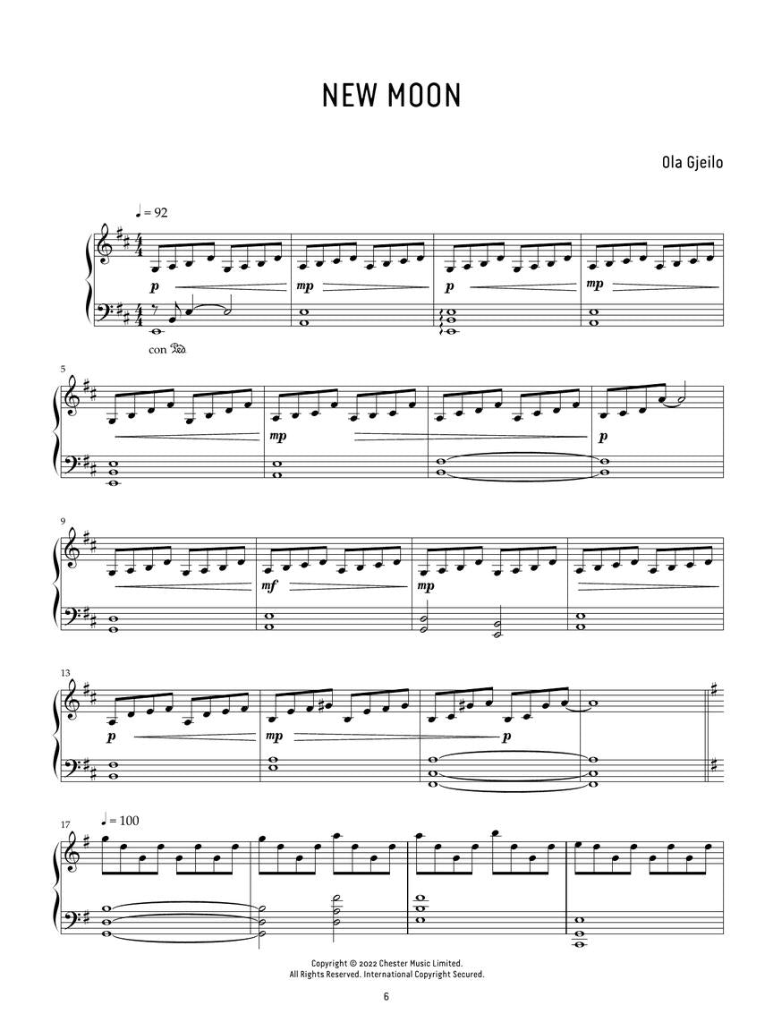 Gjeilo Dawn for Piano
