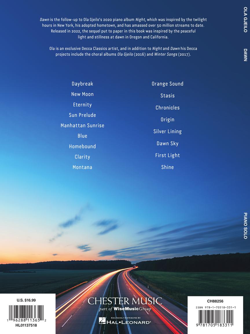 Gjeilo Dawn for Piano