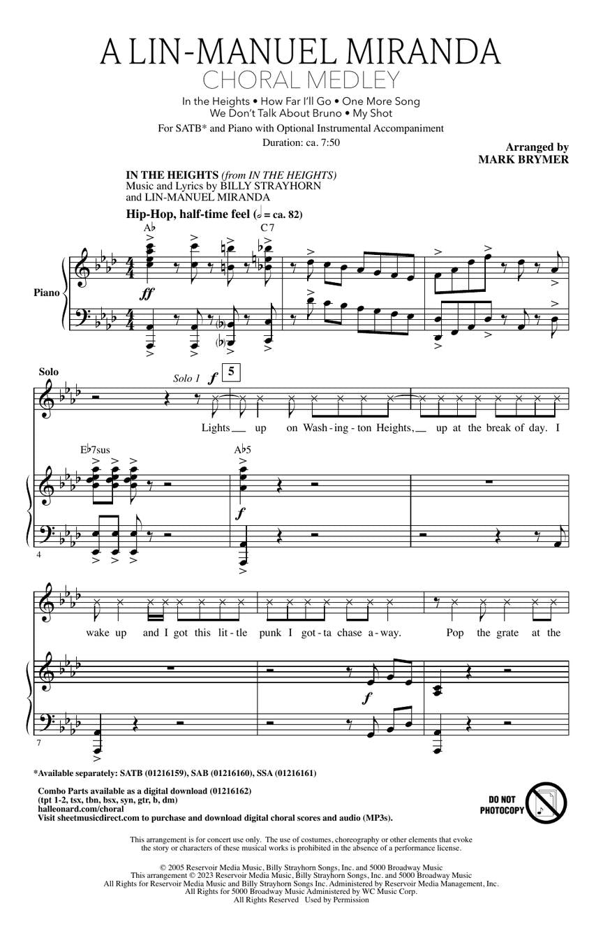 Lin-Manuel Miranda Choral Medley SATB