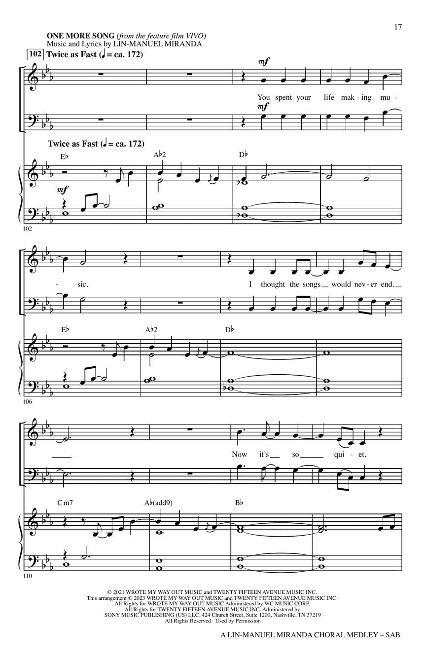 Lin-Manuel Miranda Choral Medley SAB