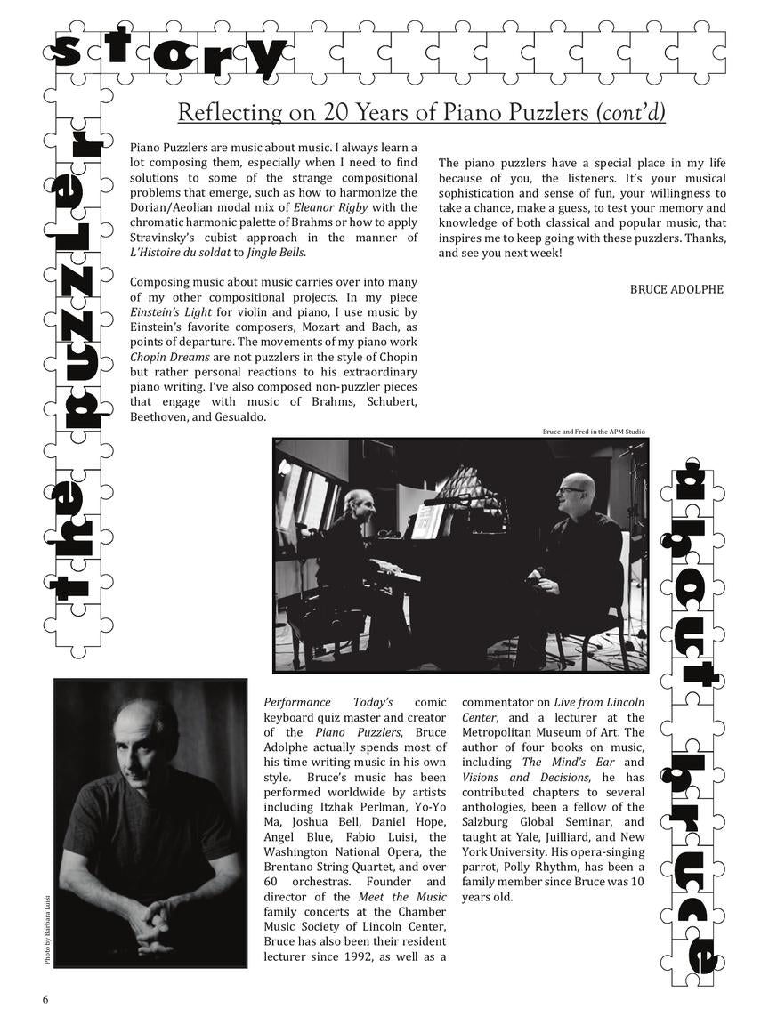 Bruce Adolphe's Piano Puzzlers – 20th Anniversary Edition