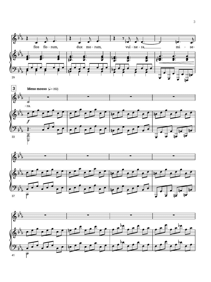 Glass Planctus for Medium Voice and Piano