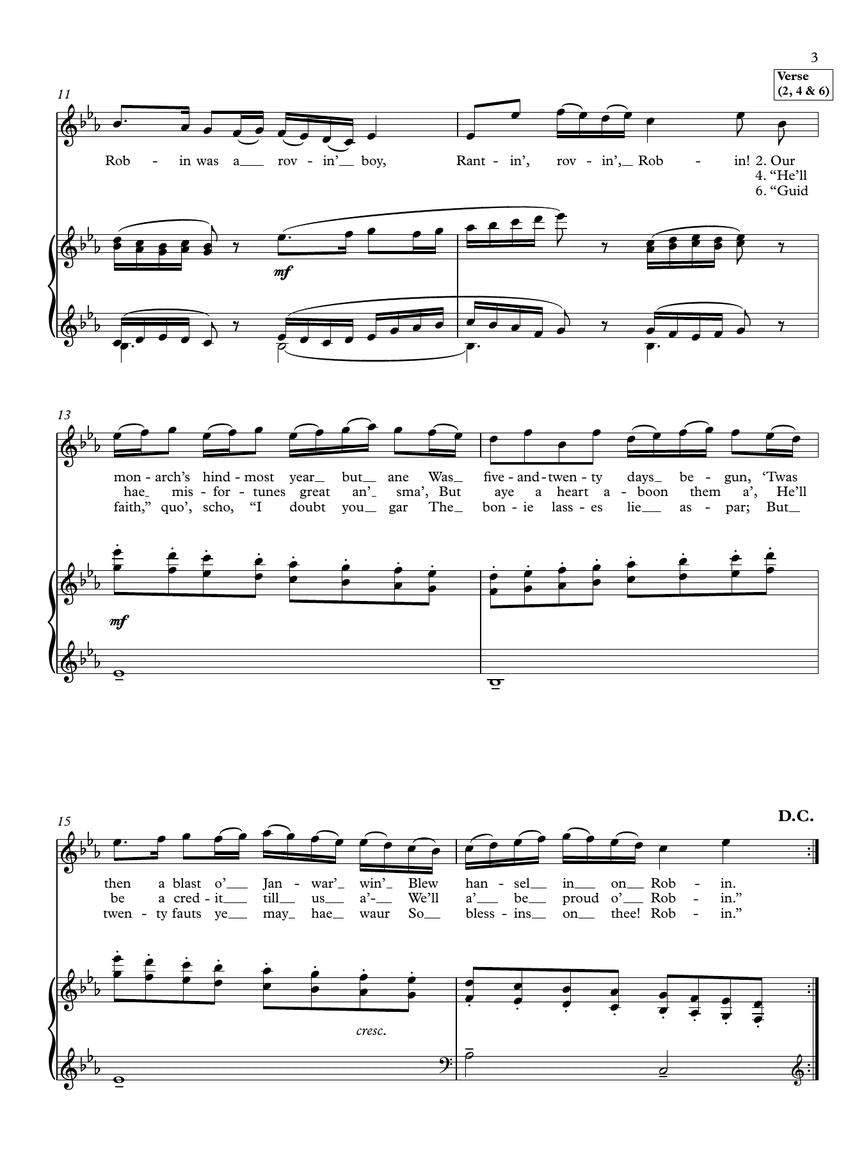 Musgrave Three Scottish Songs for High Voice and Piano