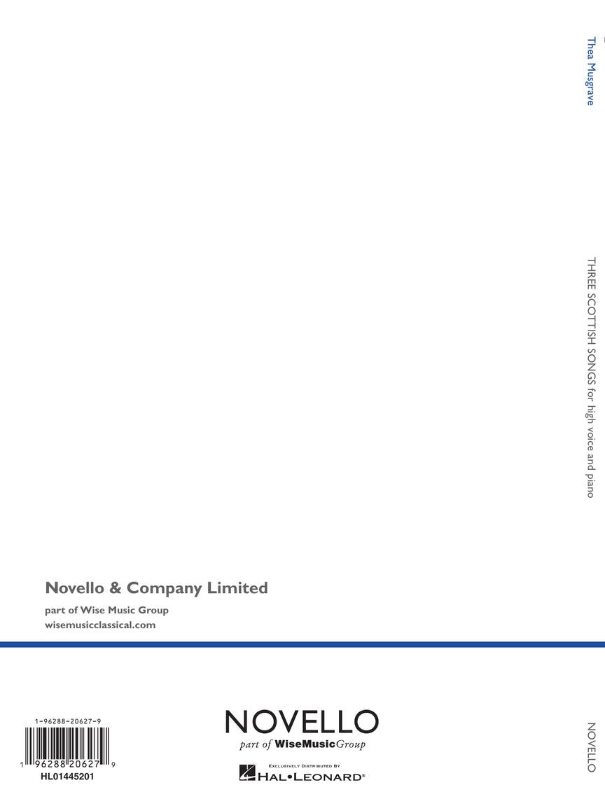 Musgrave Three Scottish Songs for High Voice and Piano