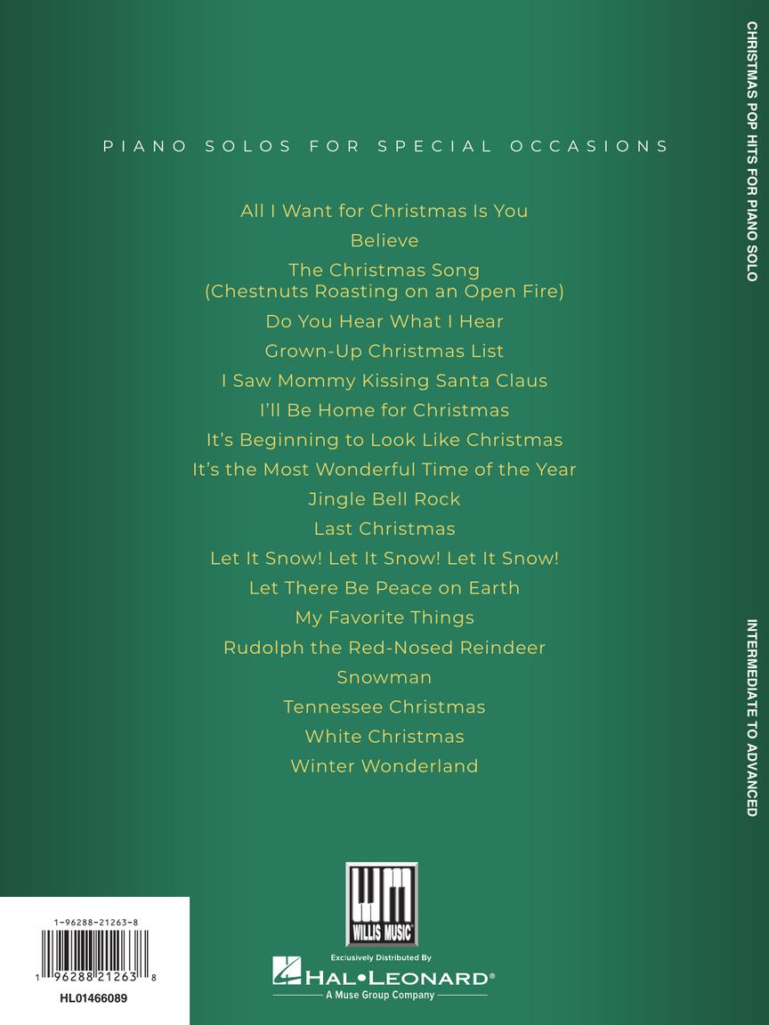 Christmas Pop Hits for Piano Solo
