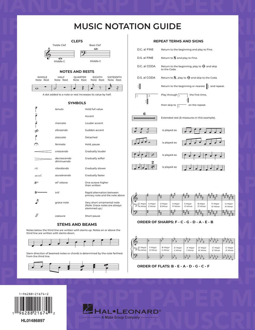 Hal Leonard Manuscript Paper