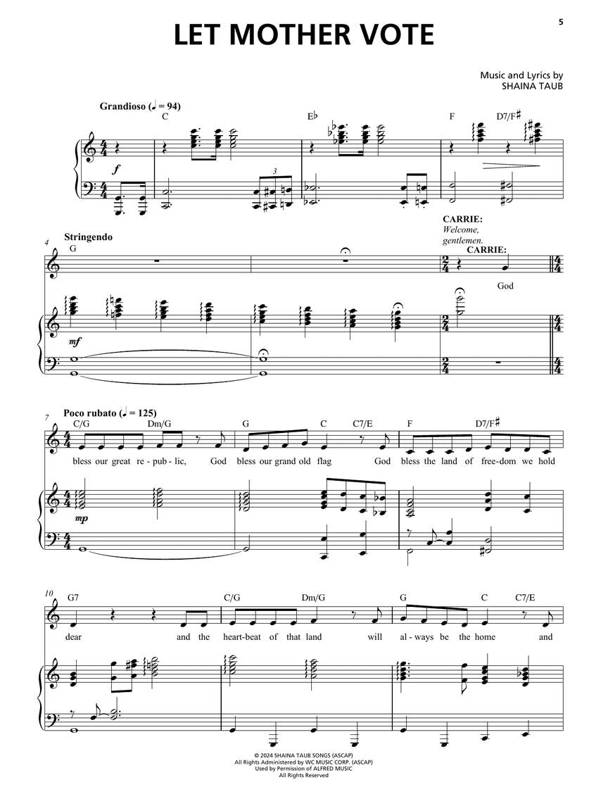 Suffs – The Musical Vocal Selections