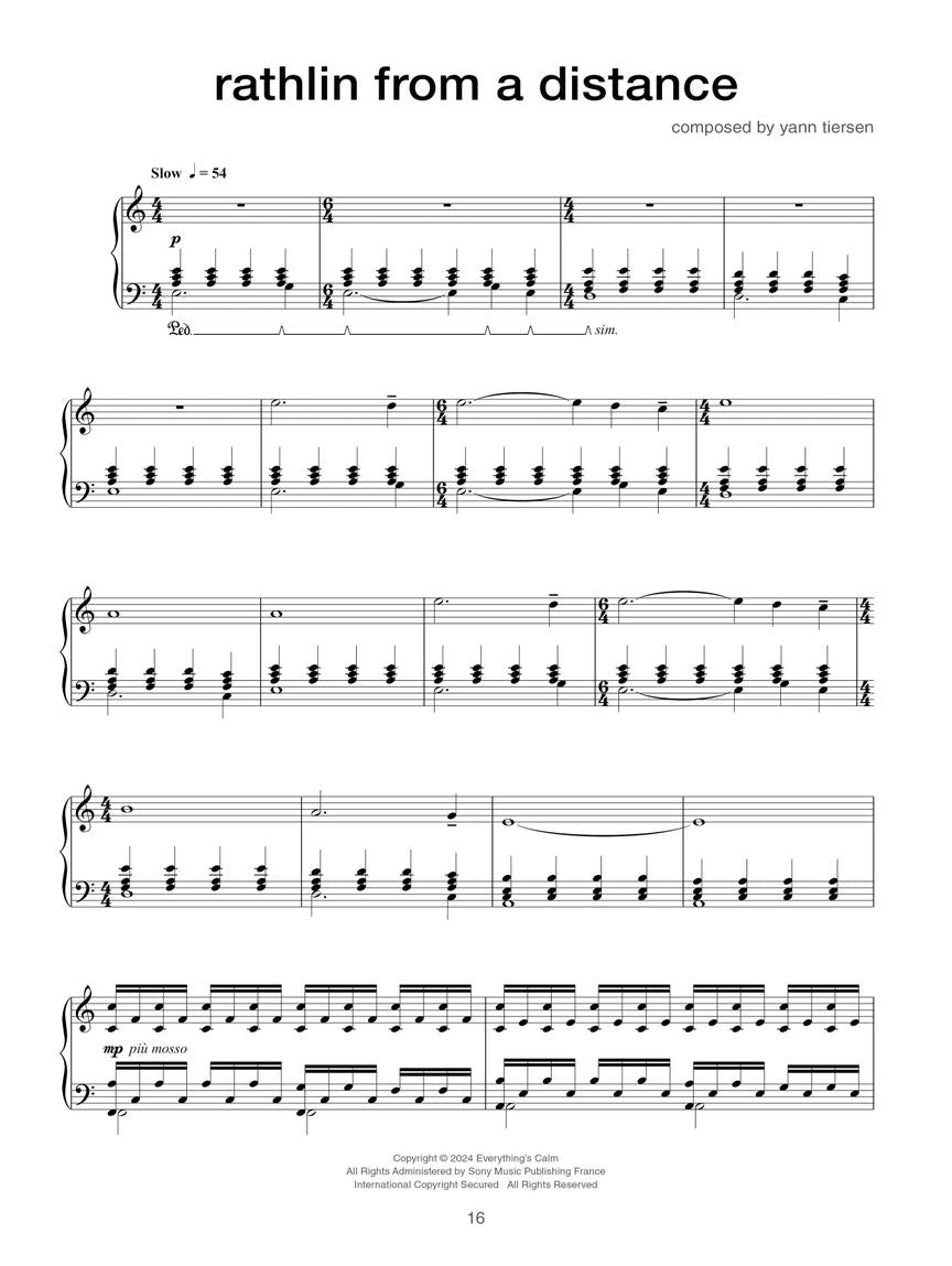 Tiersen: Rathlin from a Distance Piano Solo