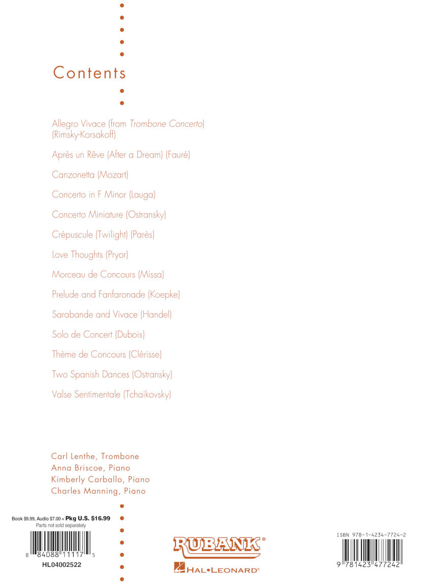 Concert and Contest Collection for Trombone Solo Book with Online Media