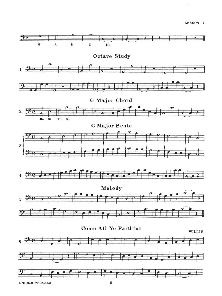 Rubank Elementary Method - Bassoon